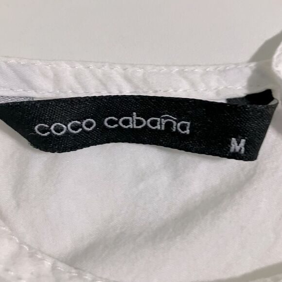 Coco Cabana Dress Women Size Medium White and Floral Sleeveless Shift - Picture 5 of 5